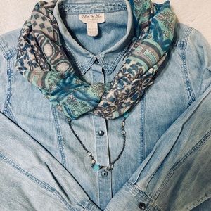 J Jill denim shirt in Chambray color.